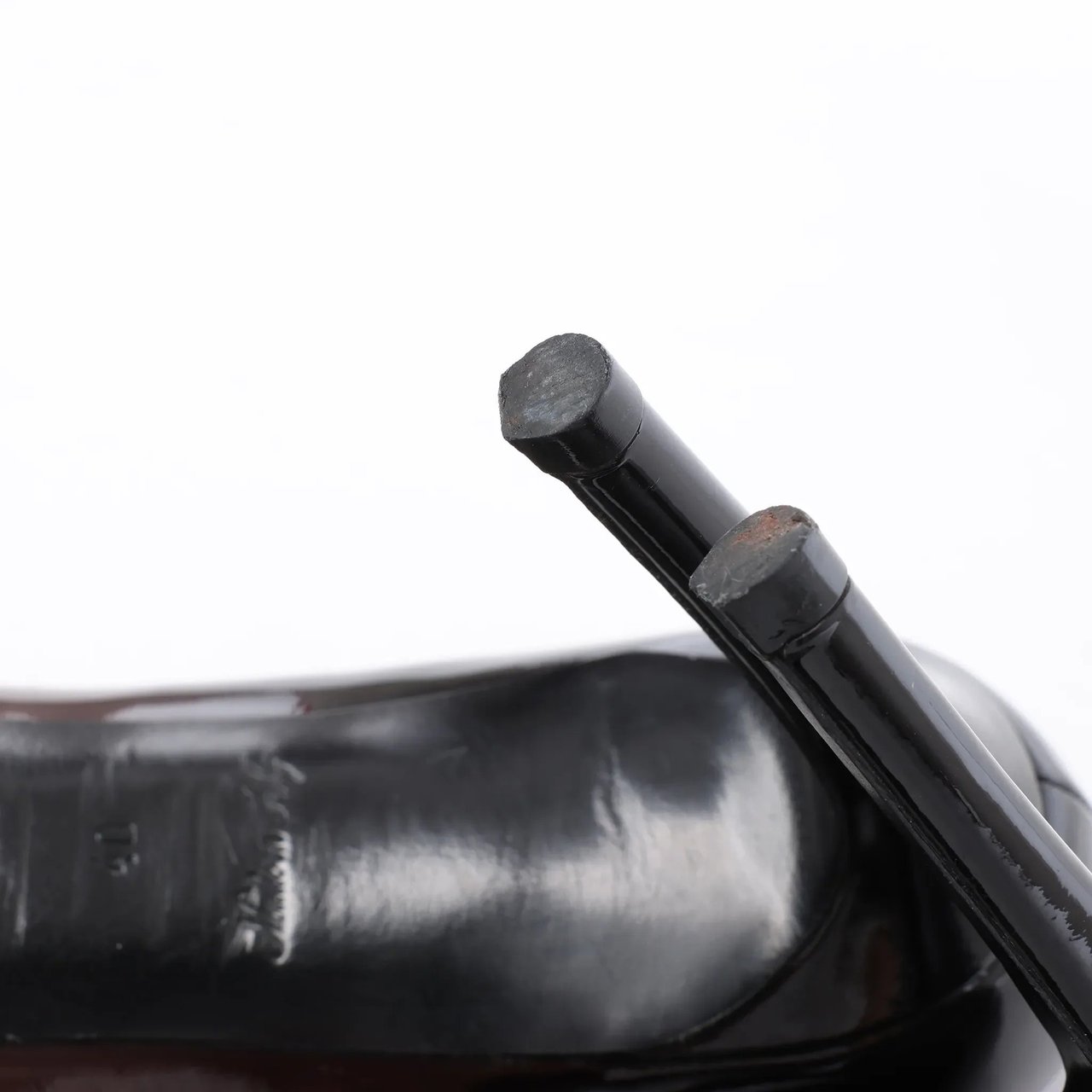 Louis Vuitton 16 years Patent Leather Heels in Black x Beige NL0186, Size EU 40 Divers
