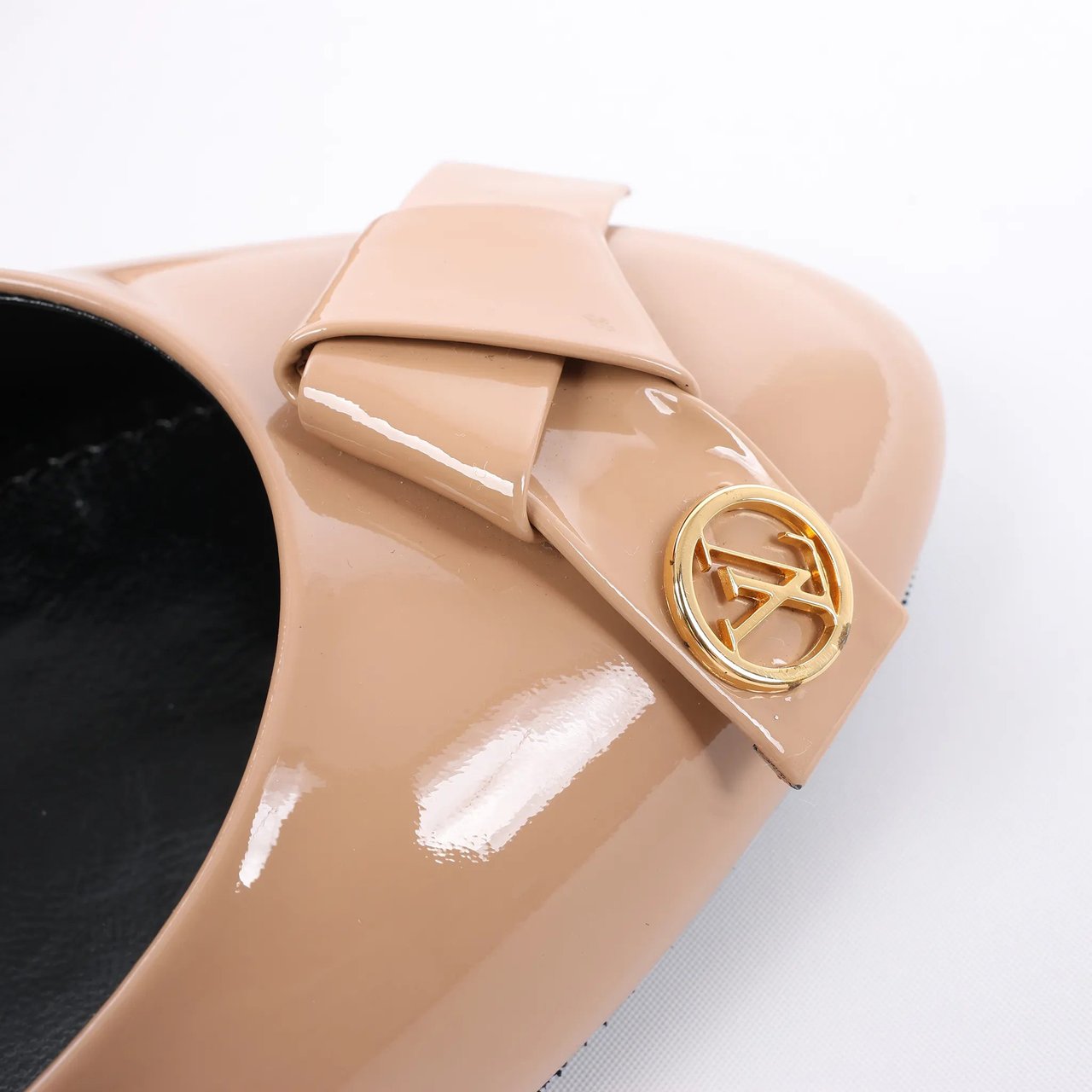 Louis Vuitton 16 years Patent Leather Heels in Black x Beige NL0186, Size EU 40 Divers