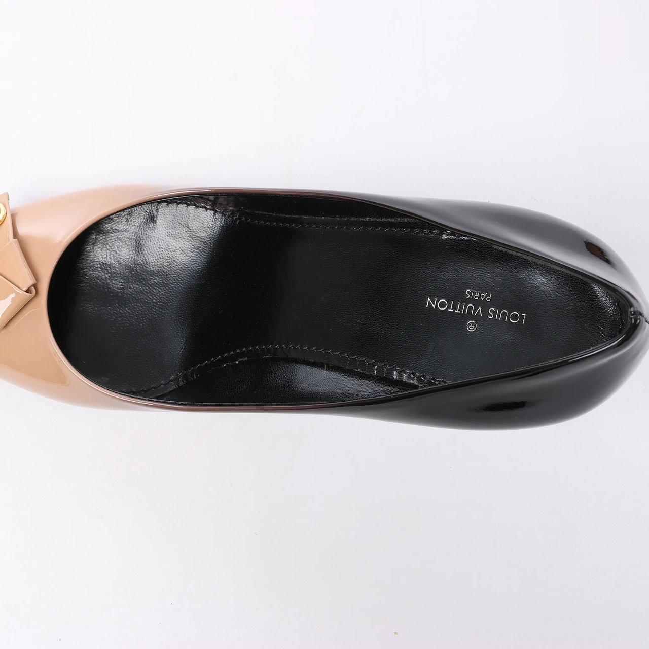 Louis Vuitton 16 years Patent Leather Heels in Black x Beige NL0186, Size EU 40 Divers