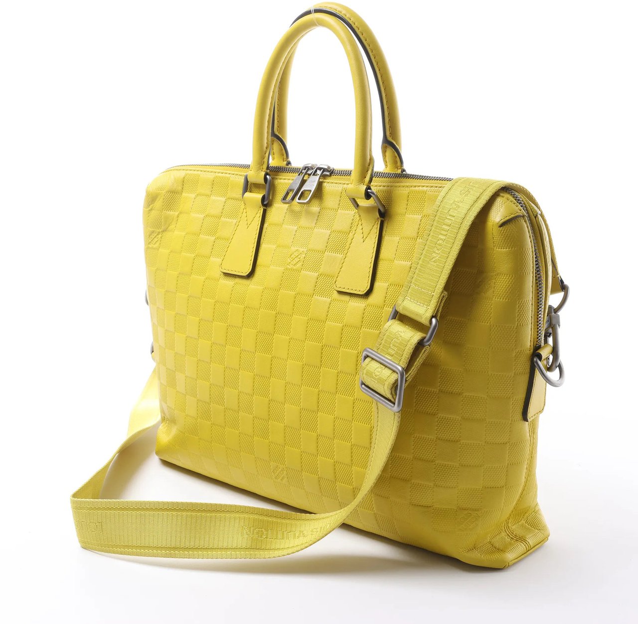 Louis Vuitton Porte-Documents Jour Damier Infini 2Way Handbag in Yellow N41391 Geel
