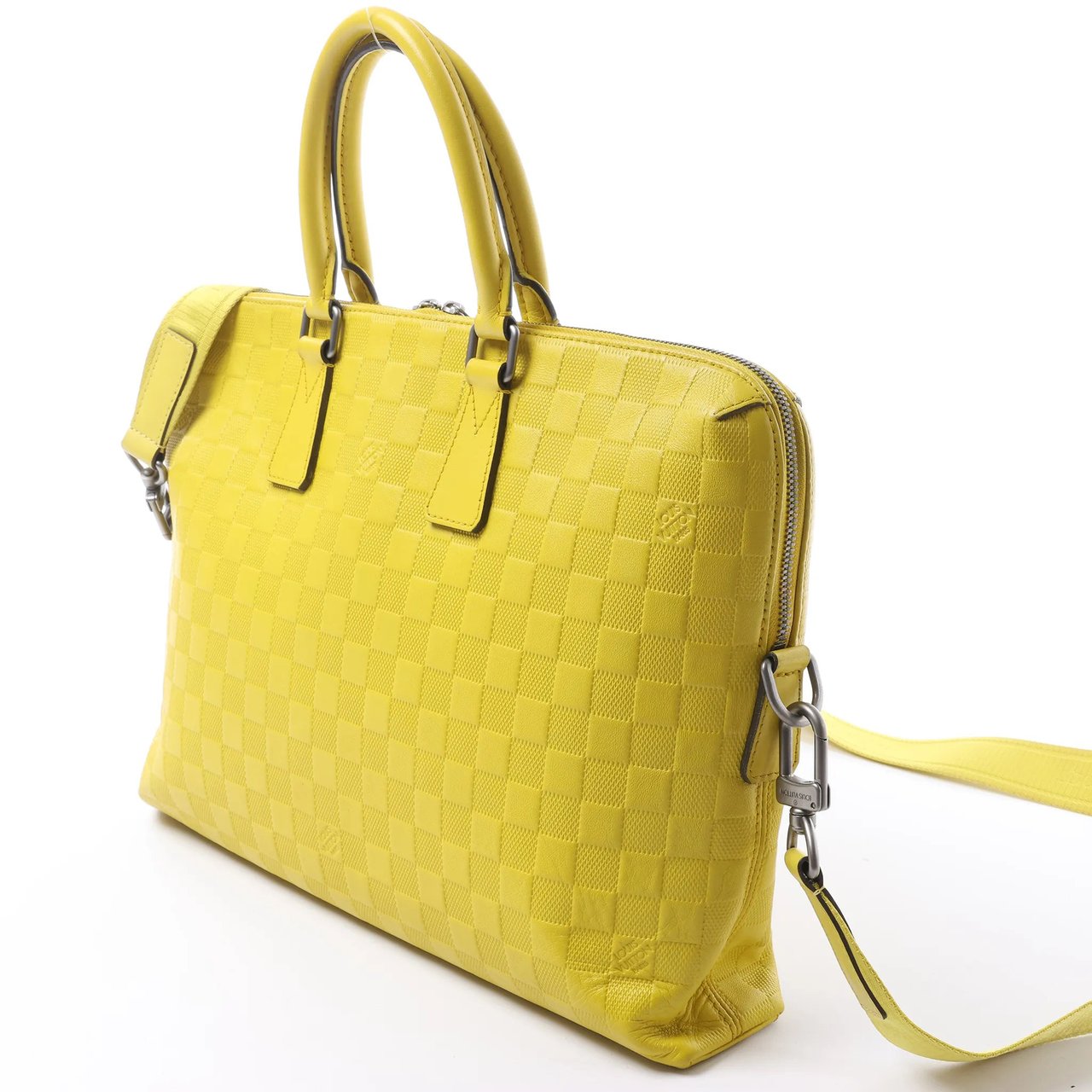 Louis Vuitton Porte-Documents Jour Damier Infini 2Way Handbag in Yellow N41391 Geel