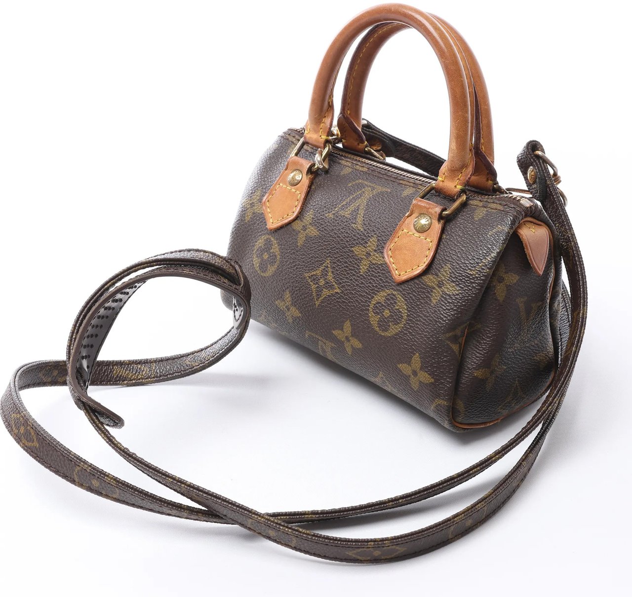 Louis Vuitton Speedy Nano Monogram 2Way Handbag in Brown M41534 Bruin