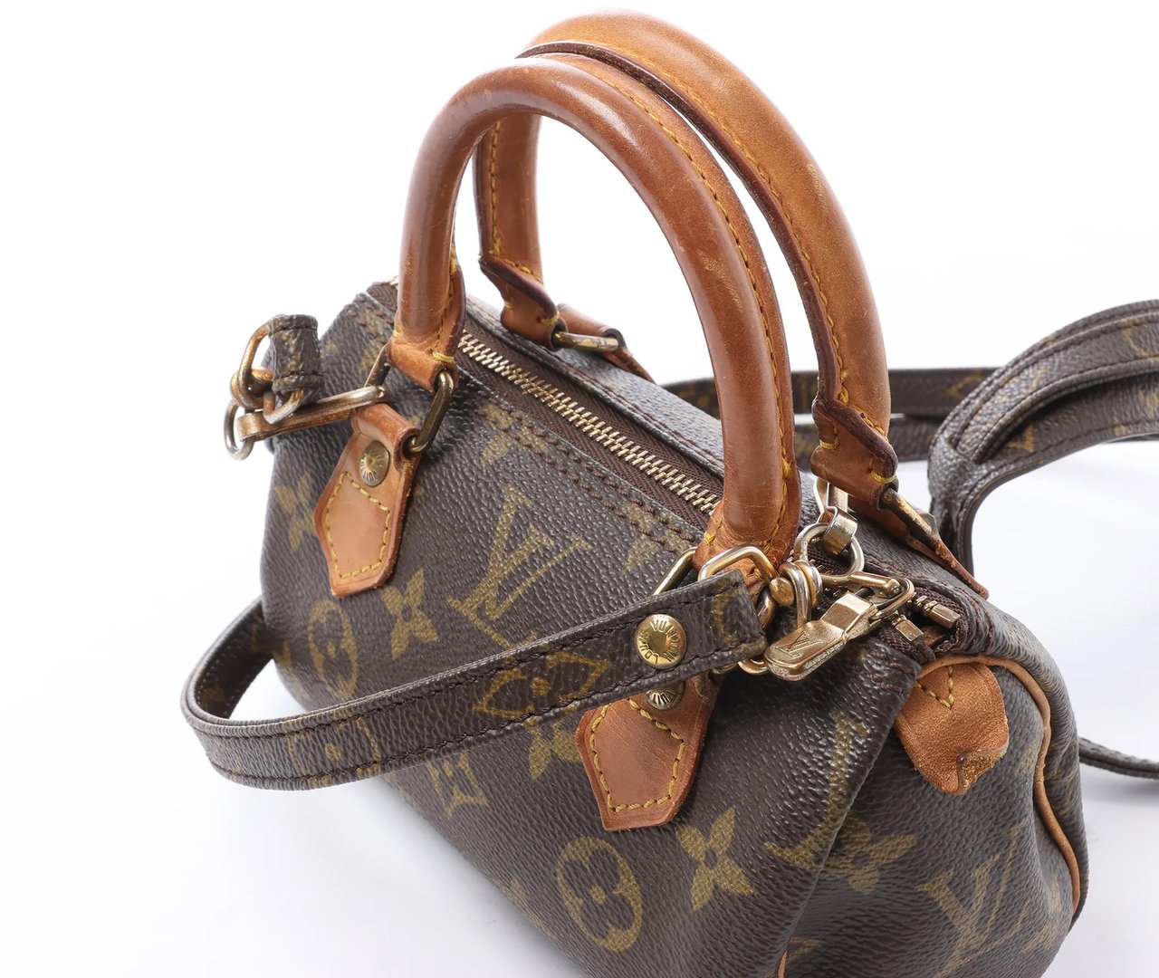 Louis Vuitton Speedy Nano Monogram 2Way Handbag in Brown M41534 Bruin