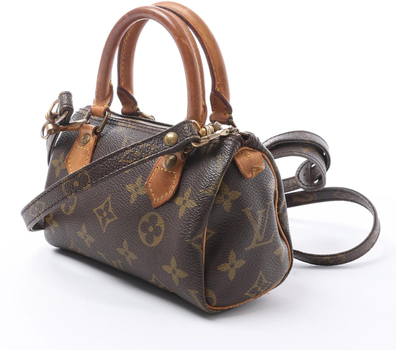 Louis Vuitton Speedy Nano Monogram 2Way Handbag in Brown M41534 Bruin