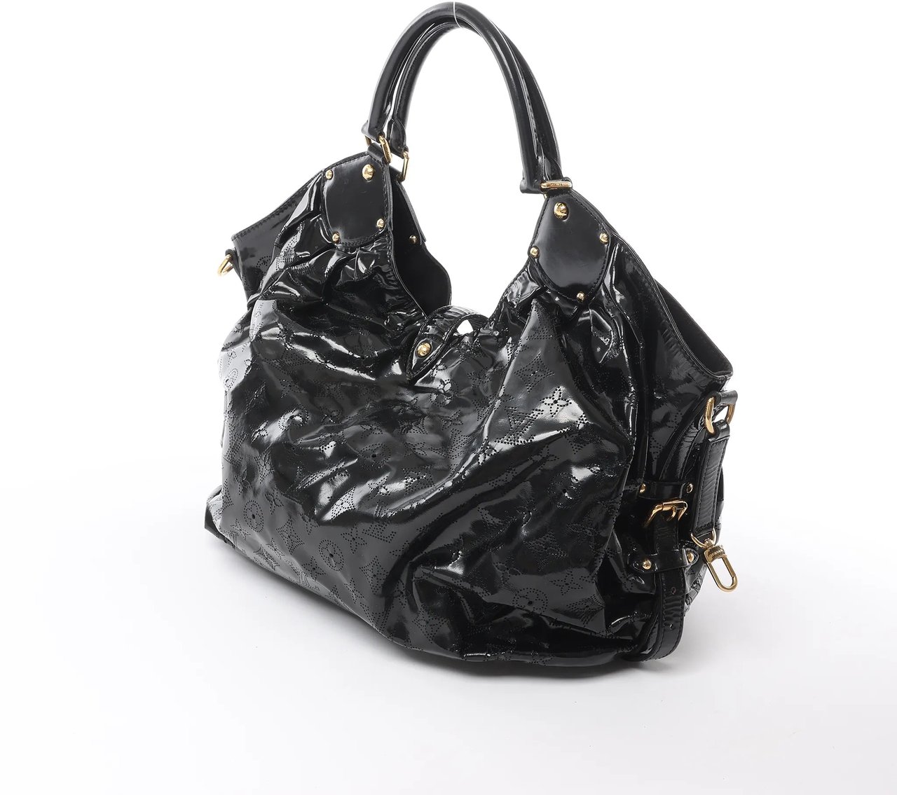 Louis Vuitton Surya XL Monogram Mahina Patent Leather Shoulder Bag in Black M95796 Zwart