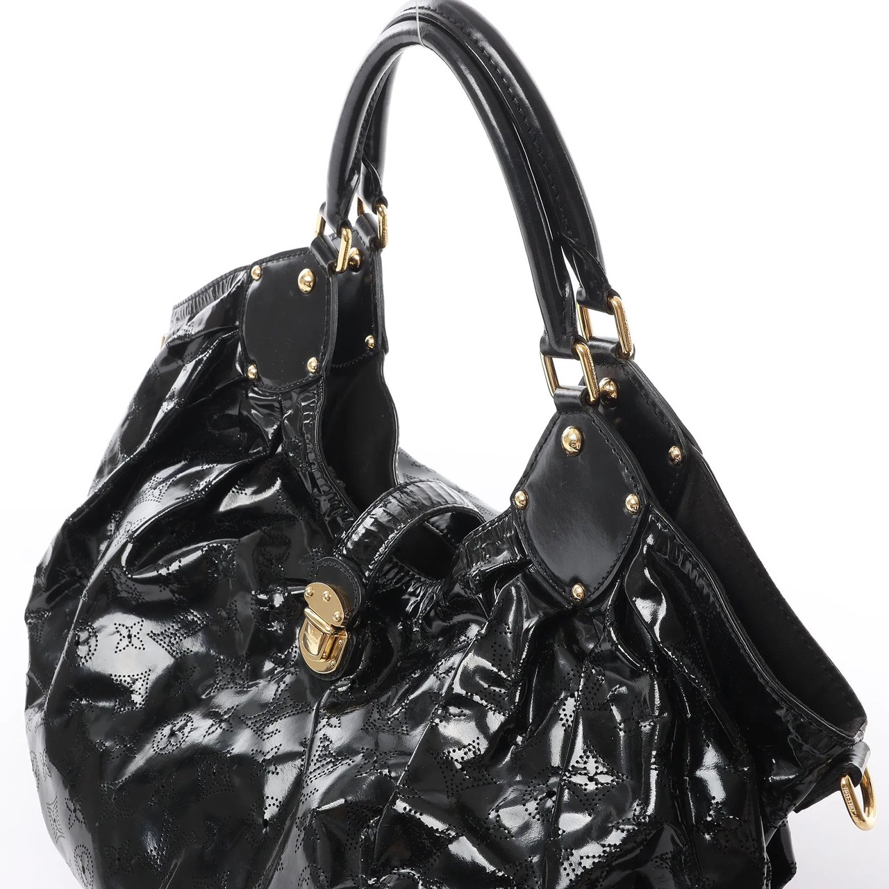 Louis Vuitton Surya XL Monogram Mahina Patent Leather Shoulder Bag in Black M95796 Zwart
