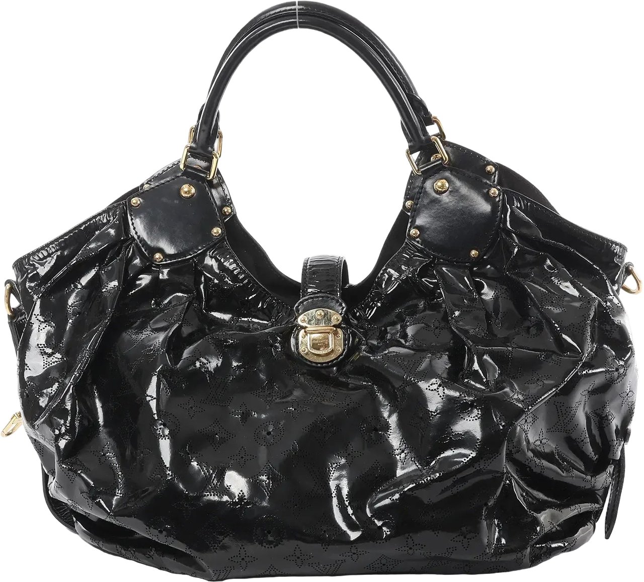 Louis Vuitton Surya XL Monogram Mahina Patent Leather Shoulder Bag in Black M95796 Zwart