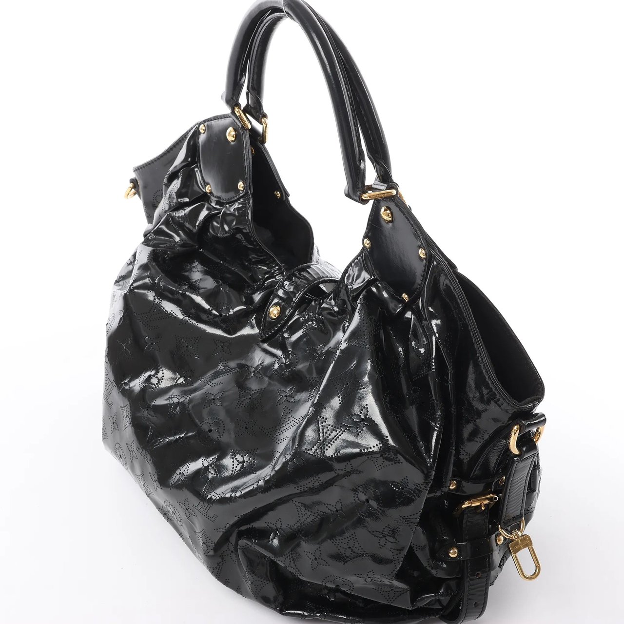 Louis Vuitton Surya XL Monogram Mahina Patent Leather Shoulder Bag in Black M95796 Zwart