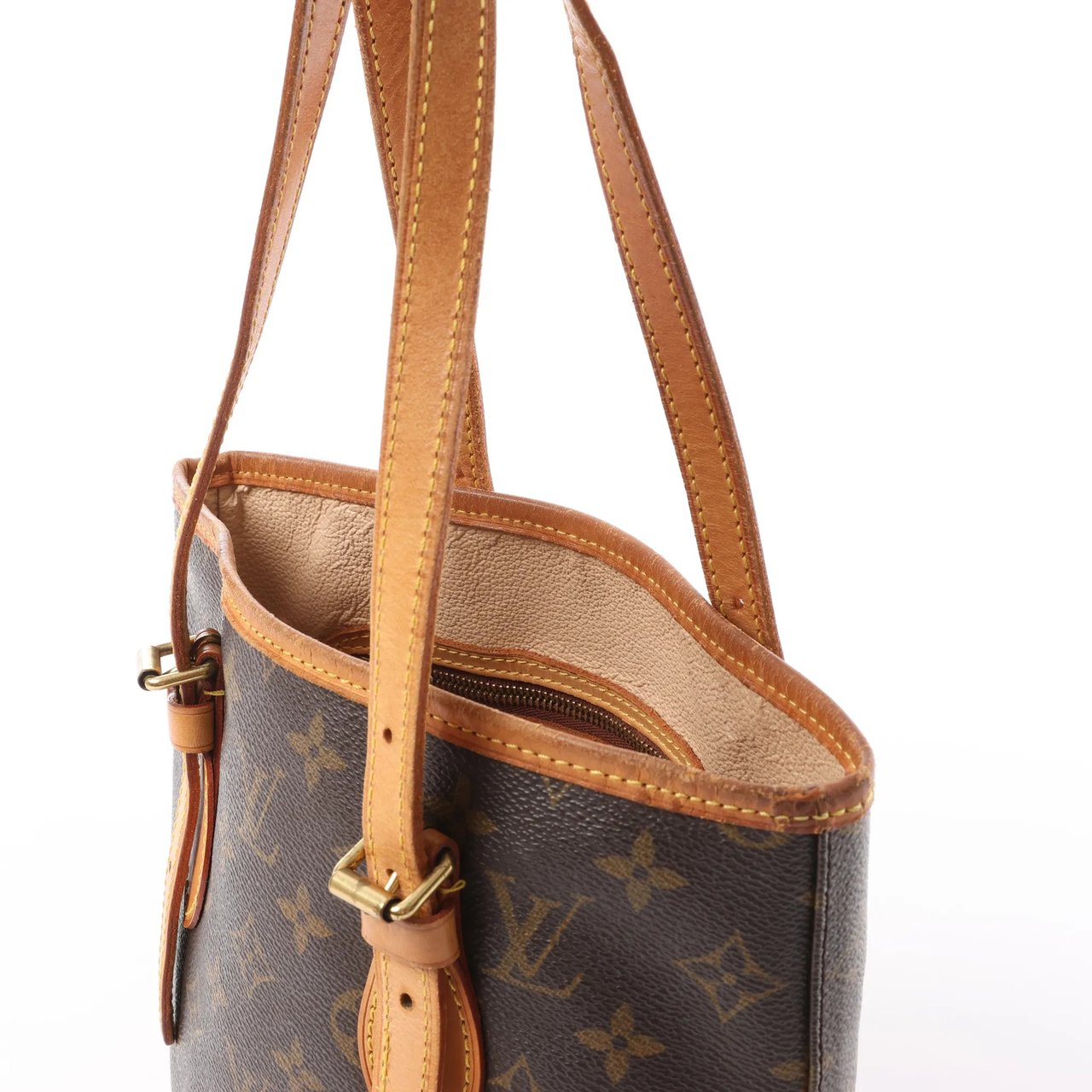 Louis Vuitton Bucket PM Monogram Canvas Shoulder Bag in Brown M42238 Bruin