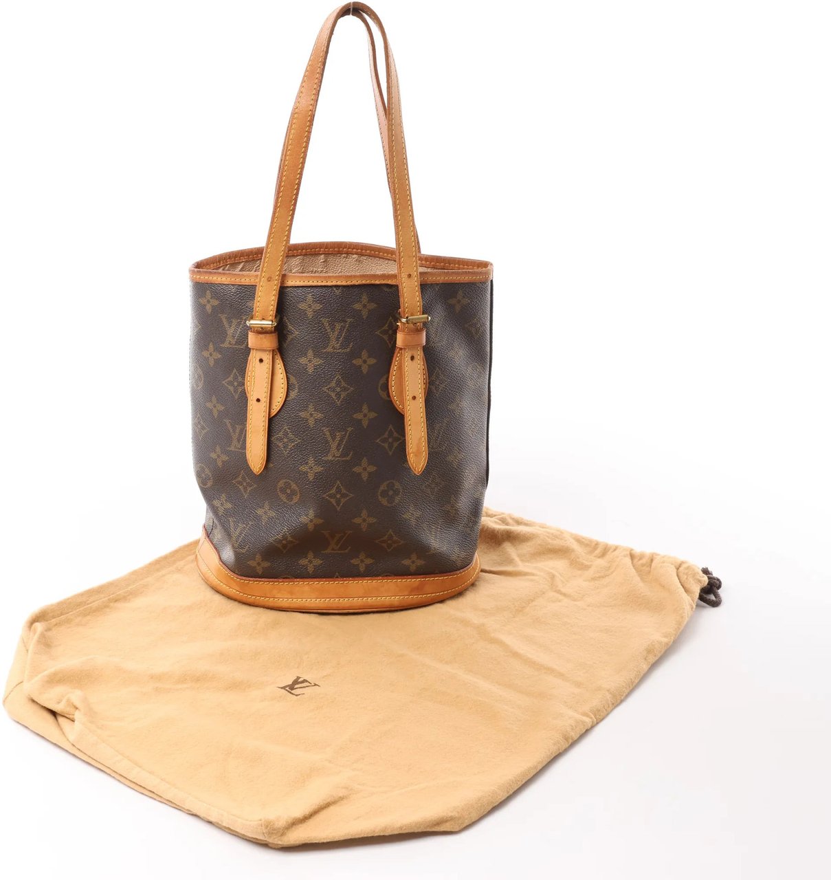 Louis Vuitton Bucket PM Monogram Canvas Shoulder Bag in Brown M42238 Bruin