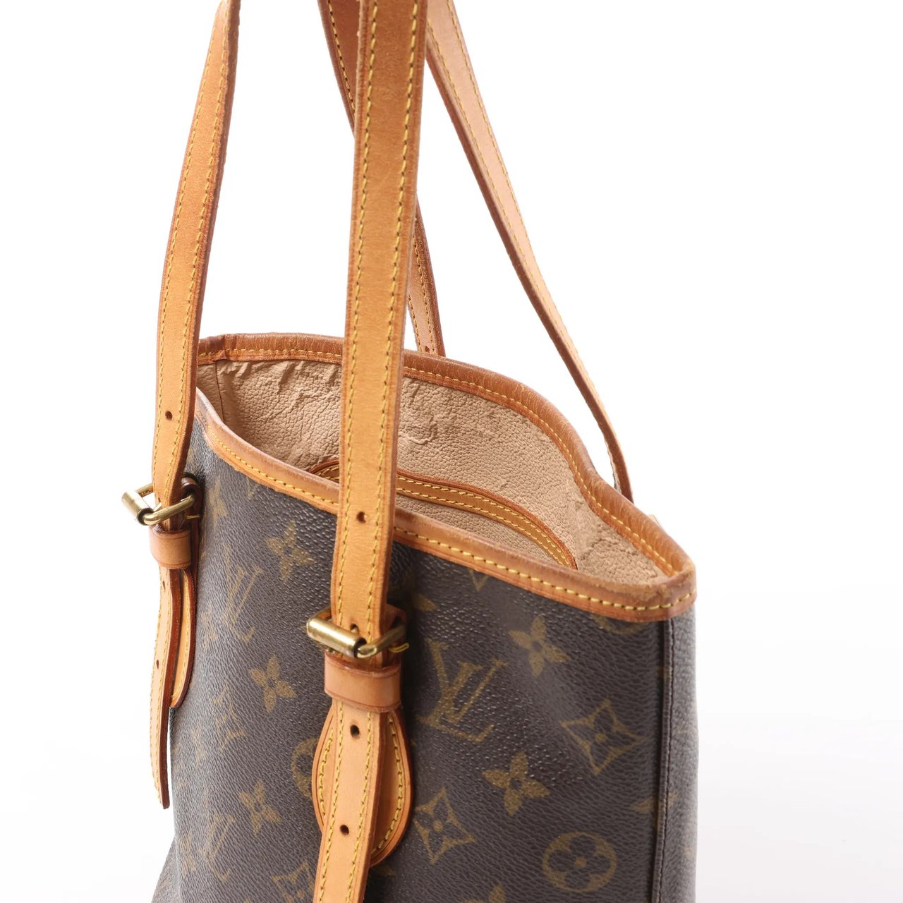 Louis Vuitton Bucket PM Monogram Canvas Shoulder Bag in Brown M42238 Bruin