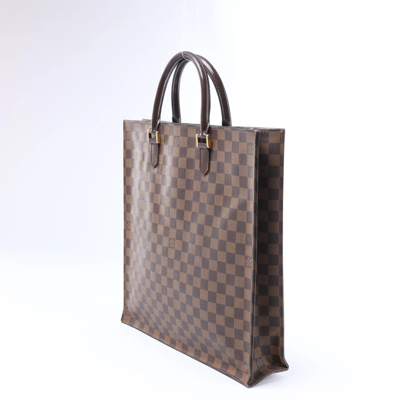 Louis Vuitton Sac Plat Damier Ebene Handbag in Brown N51140 Bruin