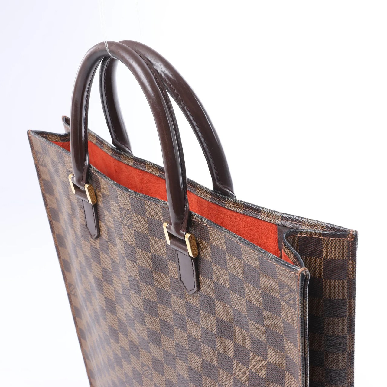 Louis Vuitton Sac Plat Damier Ebene Handbag in Brown N51140 Bruin