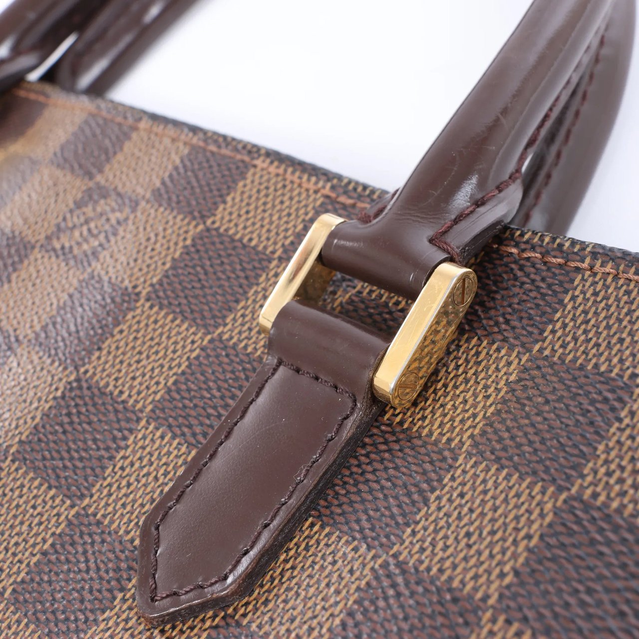 Louis Vuitton Sac Plat Damier Ebene Handbag in Brown N51140 Bruin