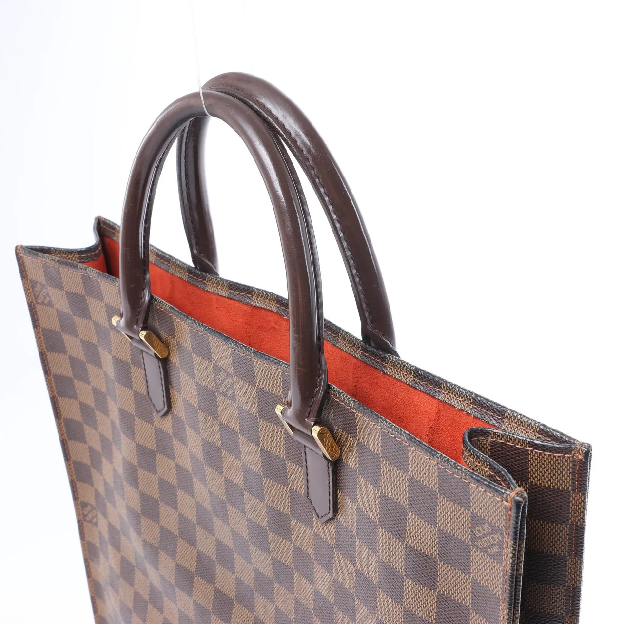 Louis Vuitton Sac Plat Damier Ebene Handbag in Brown N51140 Bruin