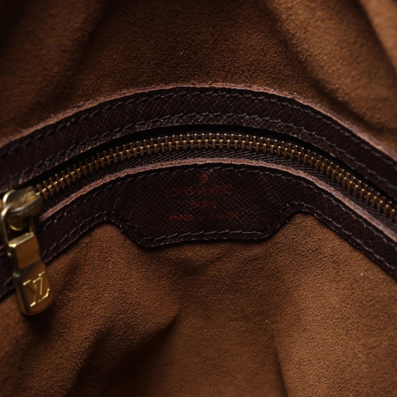 Louis Vuitton Malle Damier Ebene Shoulder Bag in Brown Bruin