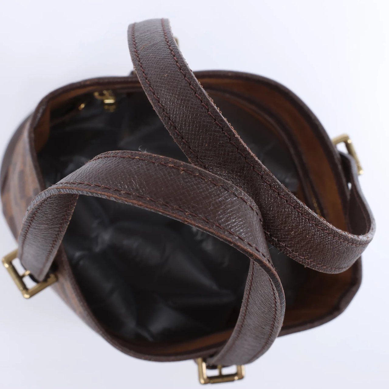 Louis Vuitton Malle Damier Ebene Shoulder Bag in Brown Bruin