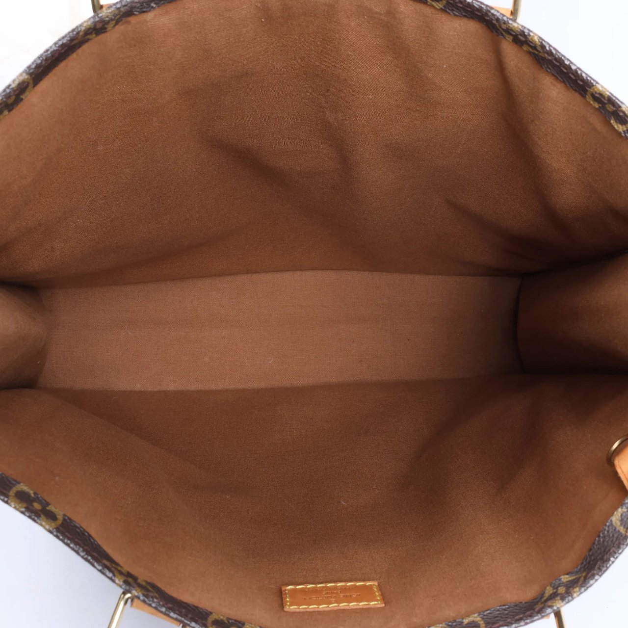Louis Vuitton Sac Plat Monogram Canvas Handbag in Brown Bruin