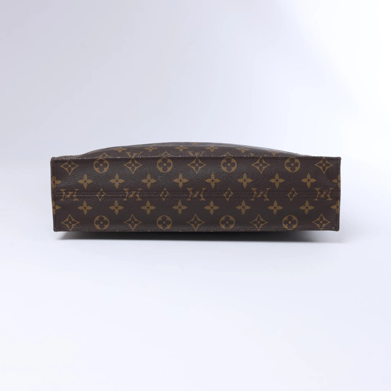 Louis Vuitton Sac Plat Monogram Canvas Handbag in Brown Bruin