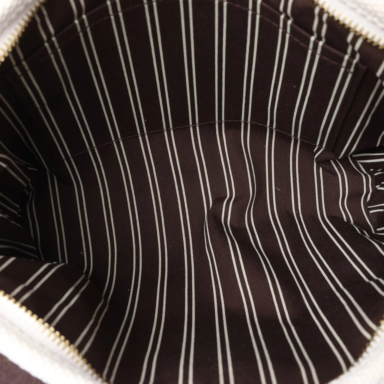 Louis Vuitton Antigua Cabas PM Handbag in White x Brown FL1005 Bruin