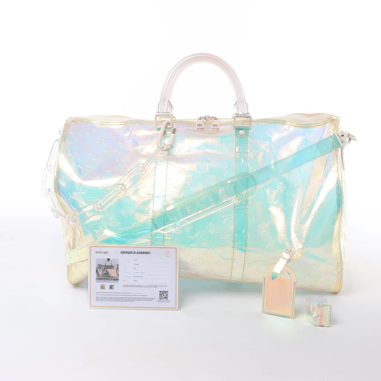 Louis Vuitton Keepall Bandoulière 50 Monogram Prism Travel Bag in Multicolor M53271 Divers
