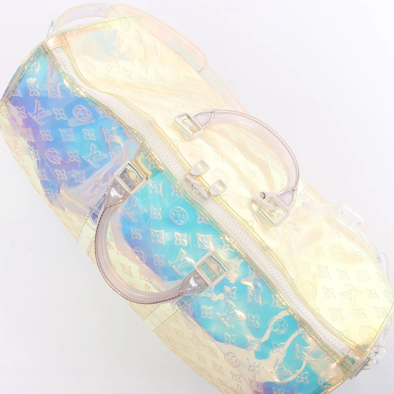 Louis Vuitton Keepall Bandoulière 50 Monogram Prism Travel Bag in Multicolor M53271 Divers