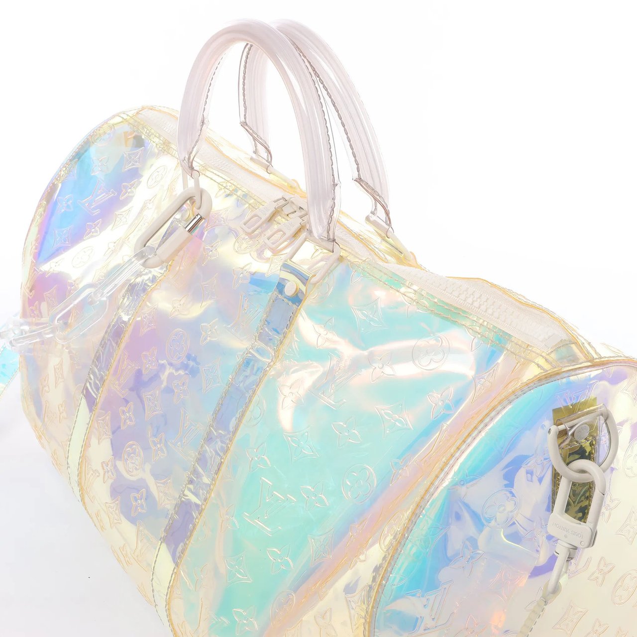 Louis Vuitton Keepall Bandoulière 50 Monogram Prism Travel Bag in Multicolor M53271 Divers