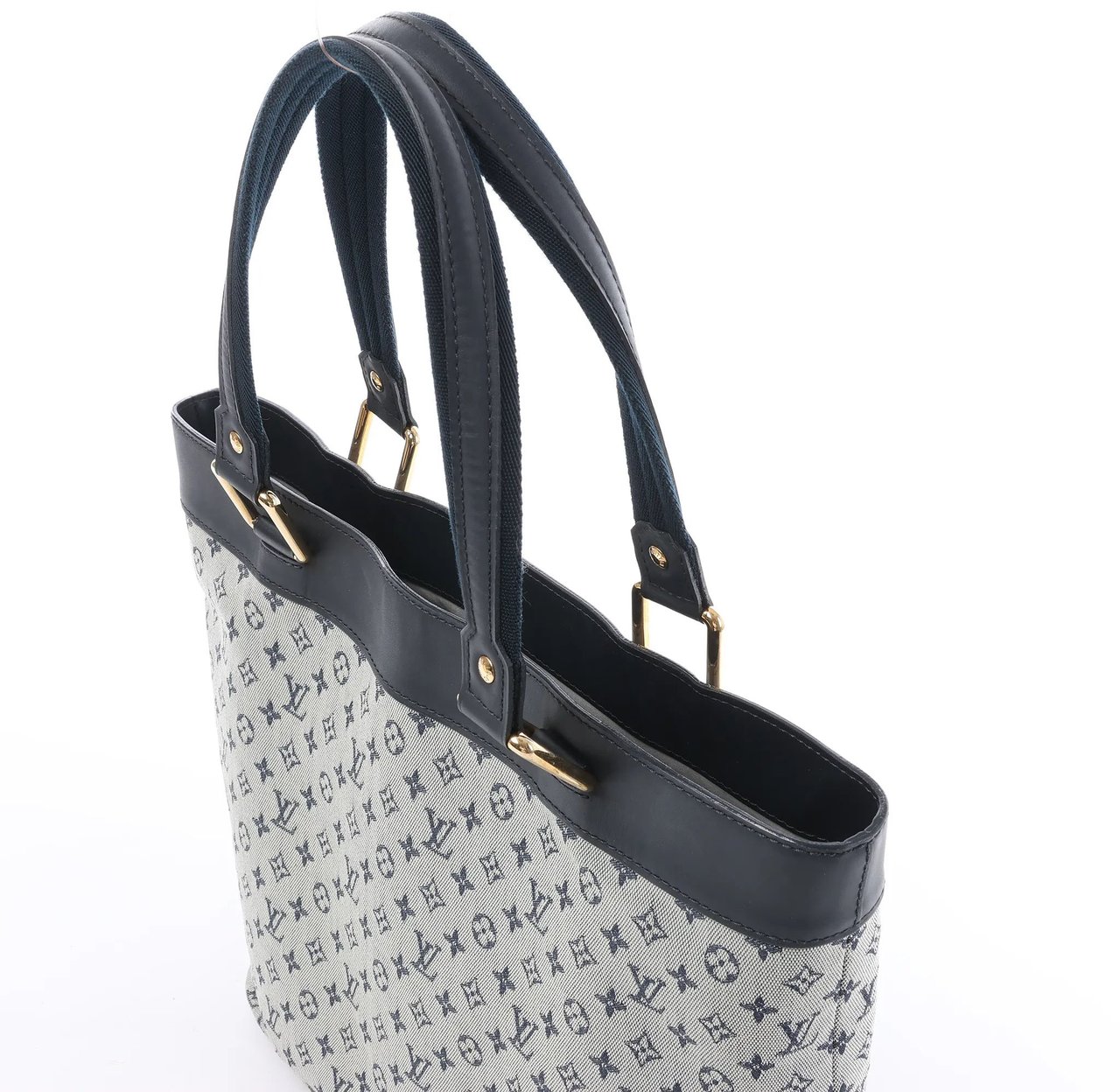 Louis Vuitton Mini Lucille GM Monogram Linen in Gray x Navy Blue M92609 Divers