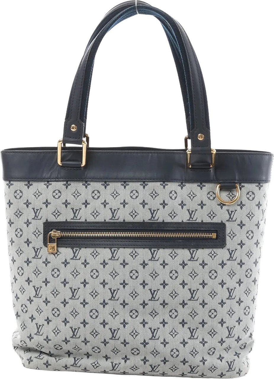 Louis Vuitton Mini Lucille GM Monogram Linen in Gray x Navy Blue M92609 Divers