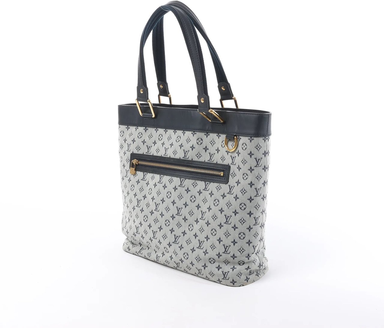 Louis Vuitton Mini Lucille GM Monogram Linen in Gray x Navy Blue M92609 Divers
