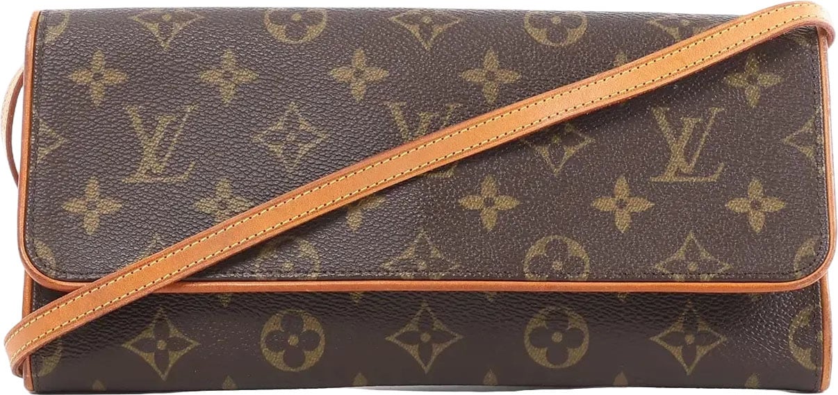 Louis Vuitton Pochette Twin GM Monogram Canvas Crossbody Bag in Brown M51852 Bruin