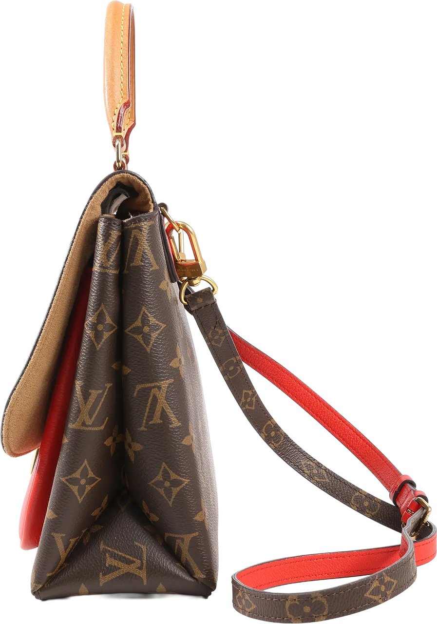 Louis Vuitton Monogram Marignan 2Way Female Handbag in Brown x Red M44286 Divers