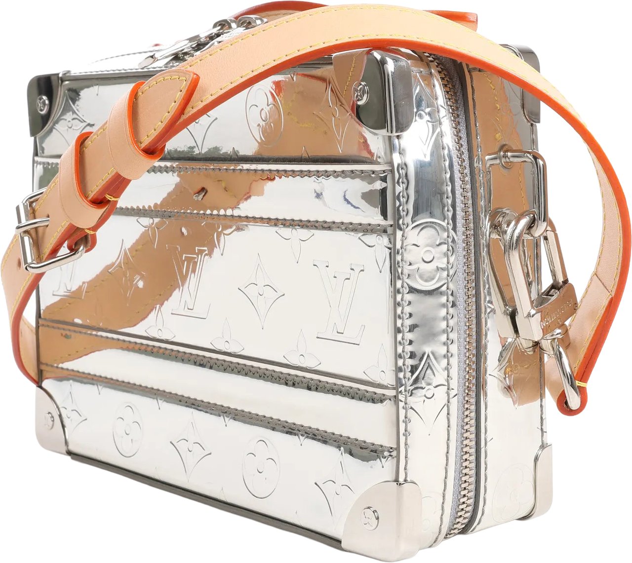 Louis Vuitton Soft Trunk Monogram Canvas Crossbody Bag in Silver M45885 Zilver