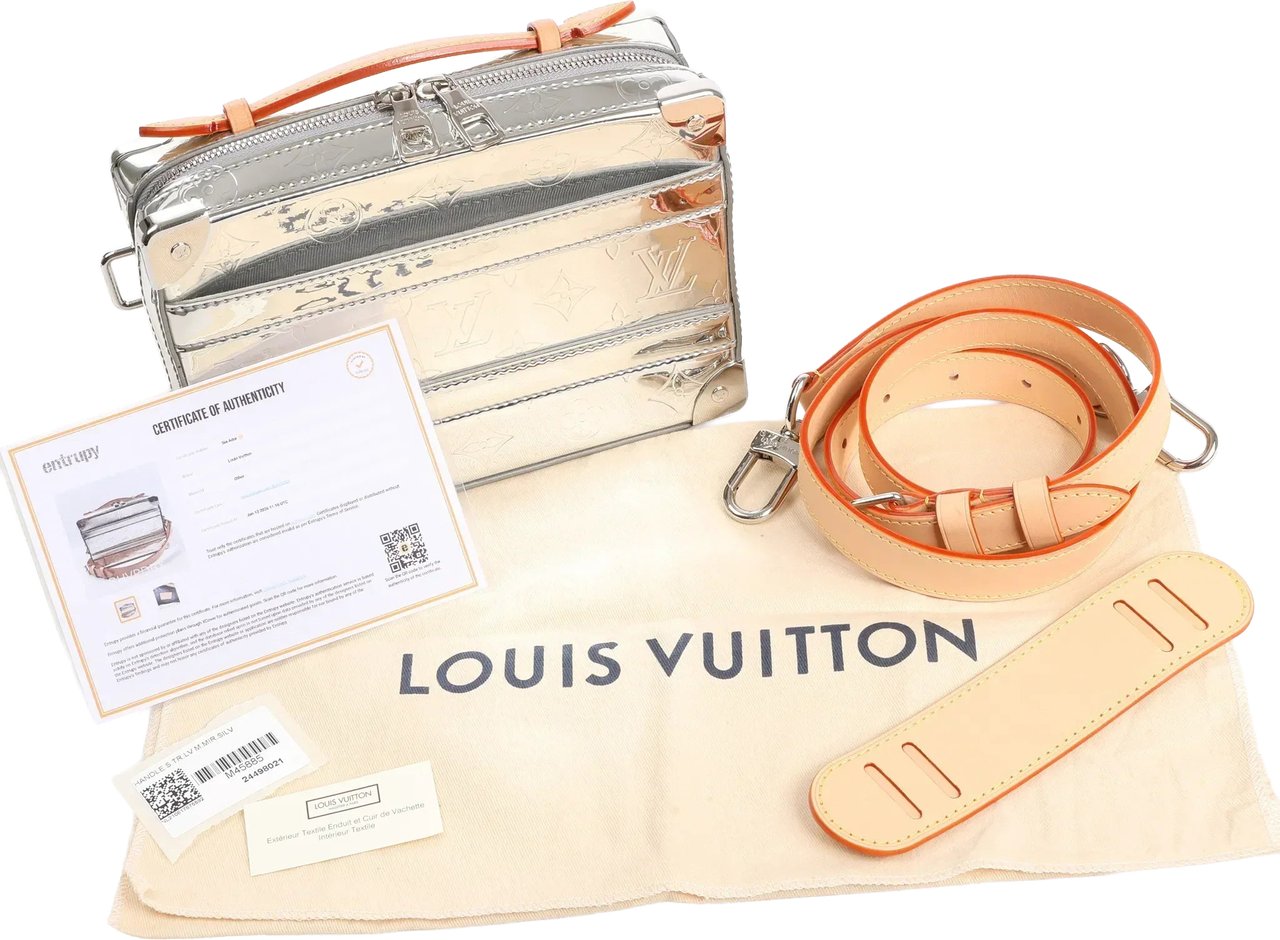 Louis Vuitton Soft Trunk Monogram Canvas Crossbody Bag in Silver M45885 Zilver