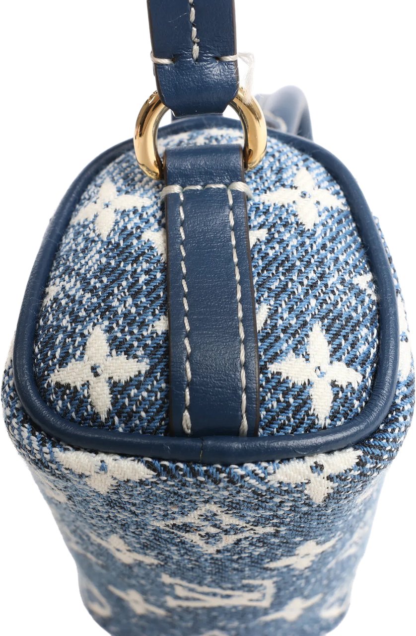 Louis Vuitton Speedy Micro Monogram Denim Handbag in Blue Blauw