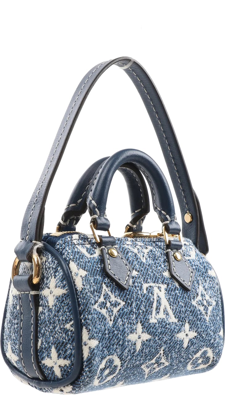 Louis Vuitton Speedy Micro Monogram Denim Handbag in Blue Blauw