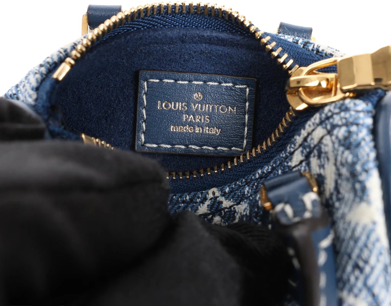 Louis Vuitton Speedy Micro Monogram Denim Handbag in Blue Blauw