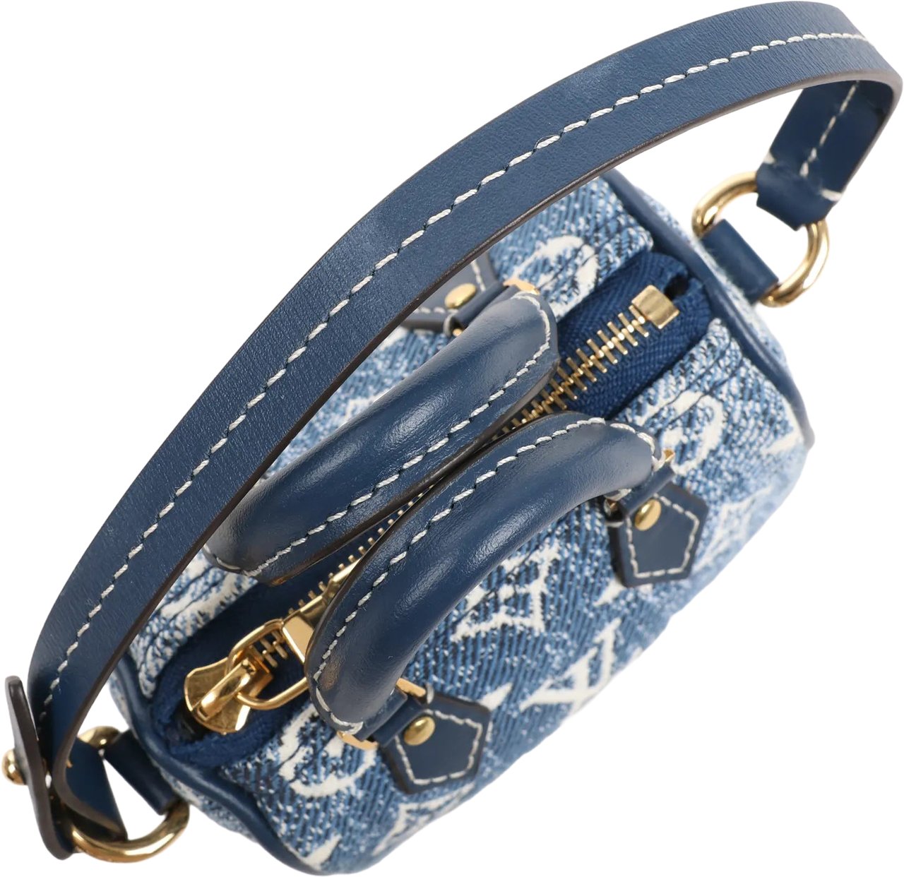 Louis Vuitton Speedy Micro Monogram Denim Handbag in Blue Blauw