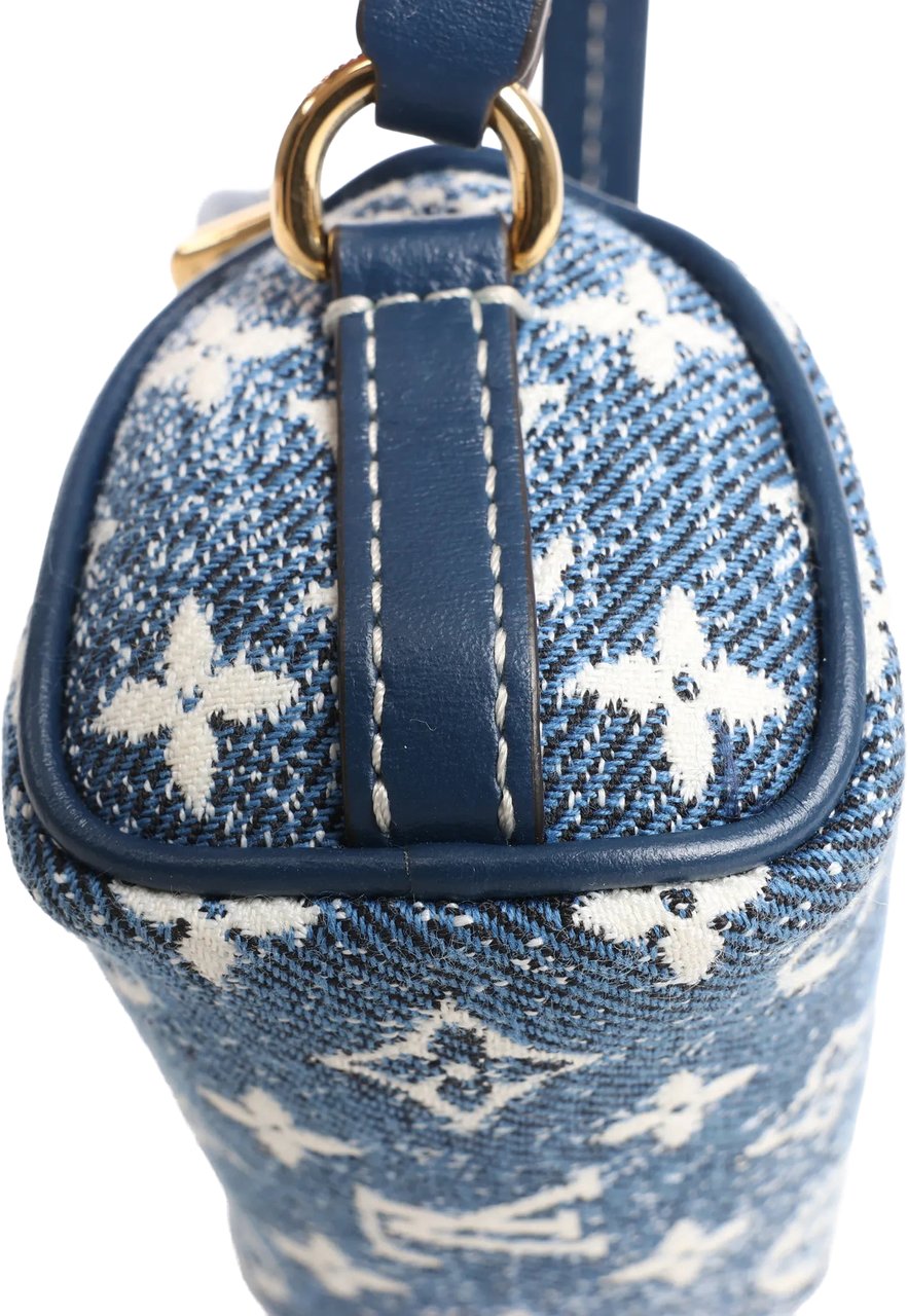 Louis Vuitton Speedy Micro Monogram Denim Handbag in Blue Blauw