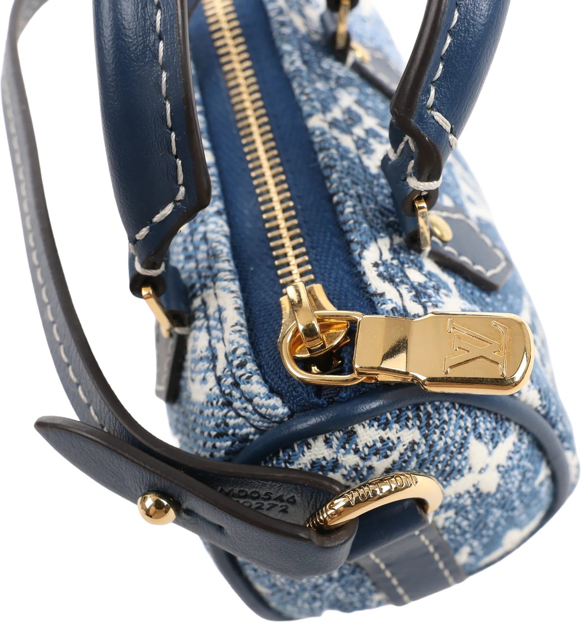 Louis Vuitton Speedy Micro Monogram Denim Handbag in Blue Blauw