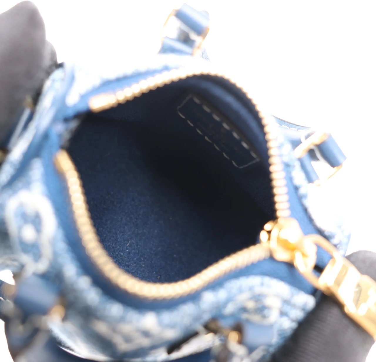 Louis Vuitton Speedy Micro Monogram Denim Handbag in Blue Blauw
