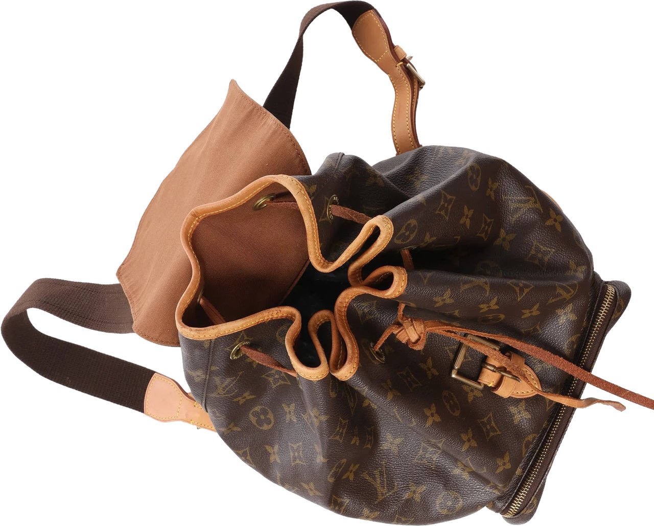 Louis Vuitton Montsouris GM Monogram Canvas Vintage Backpack in Brown M51135 Bruin