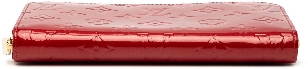 Louis Vuitton Monogram Vernis Zippy Long Wallet Rood