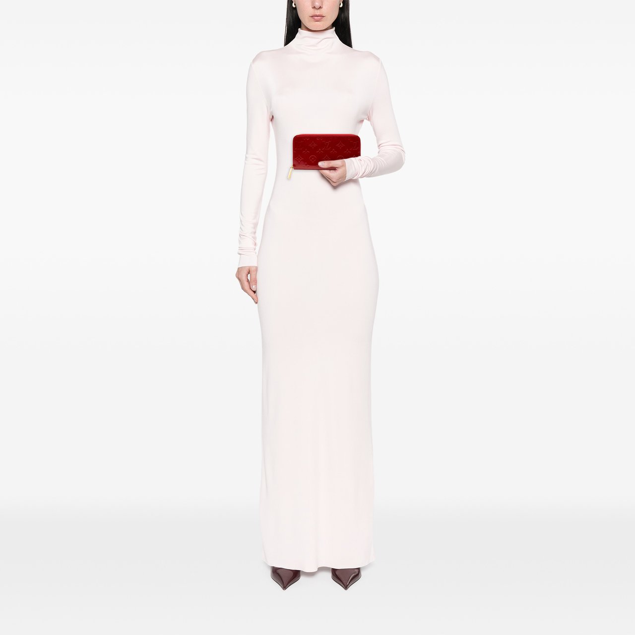 Louis Vuitton Monogram Vernis Zippy Long Wallet Rood