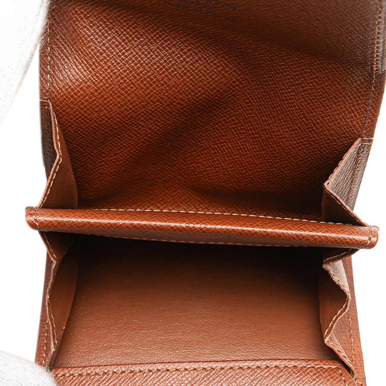 Louis Vuitton Monogram Porte Monnaie Coin Pouch Bruin