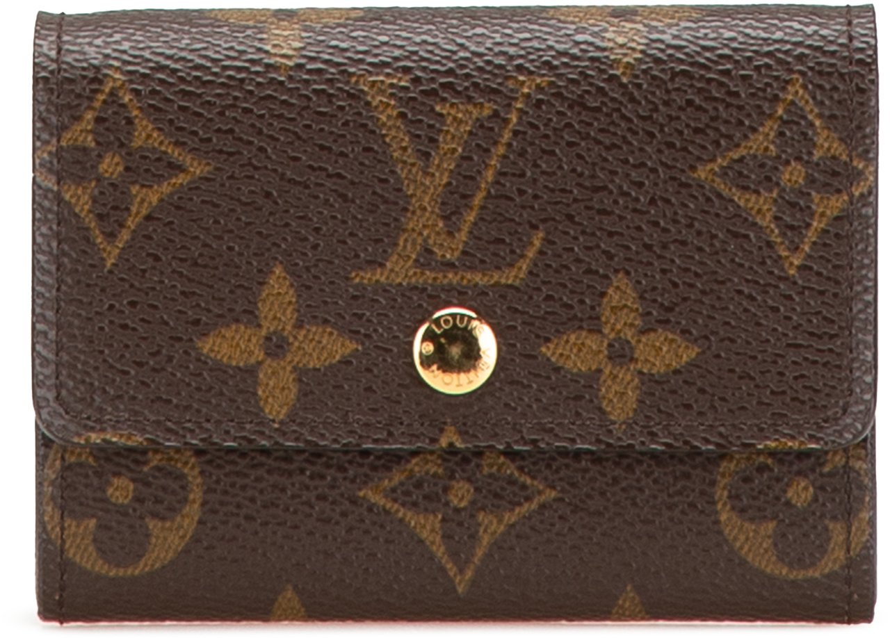 Louis Vuitton Monogram Porte Monnaie Coin Pouch Bruin