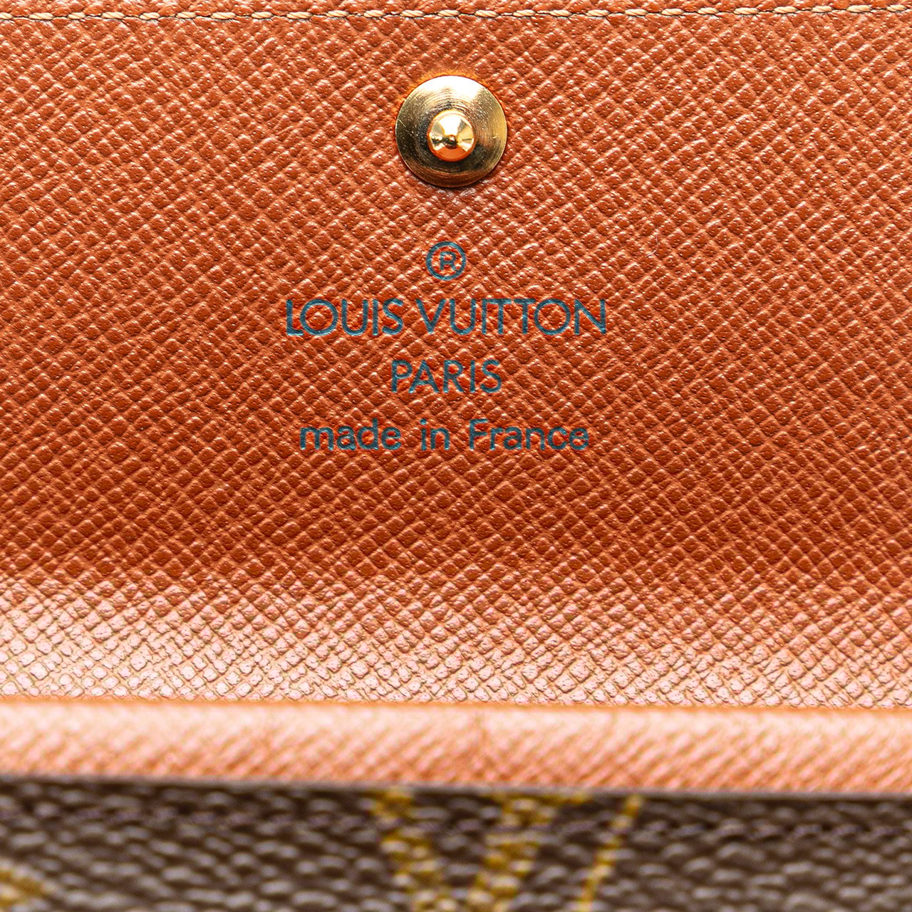 Louis Vuitton Monogram Porte Monnaie Coin Pouch Bruin