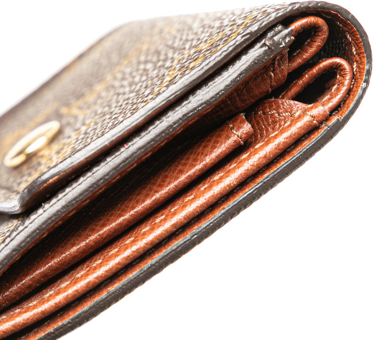 Louis Vuitton Monogram Porte Monnaie Coin Pouch Bruin