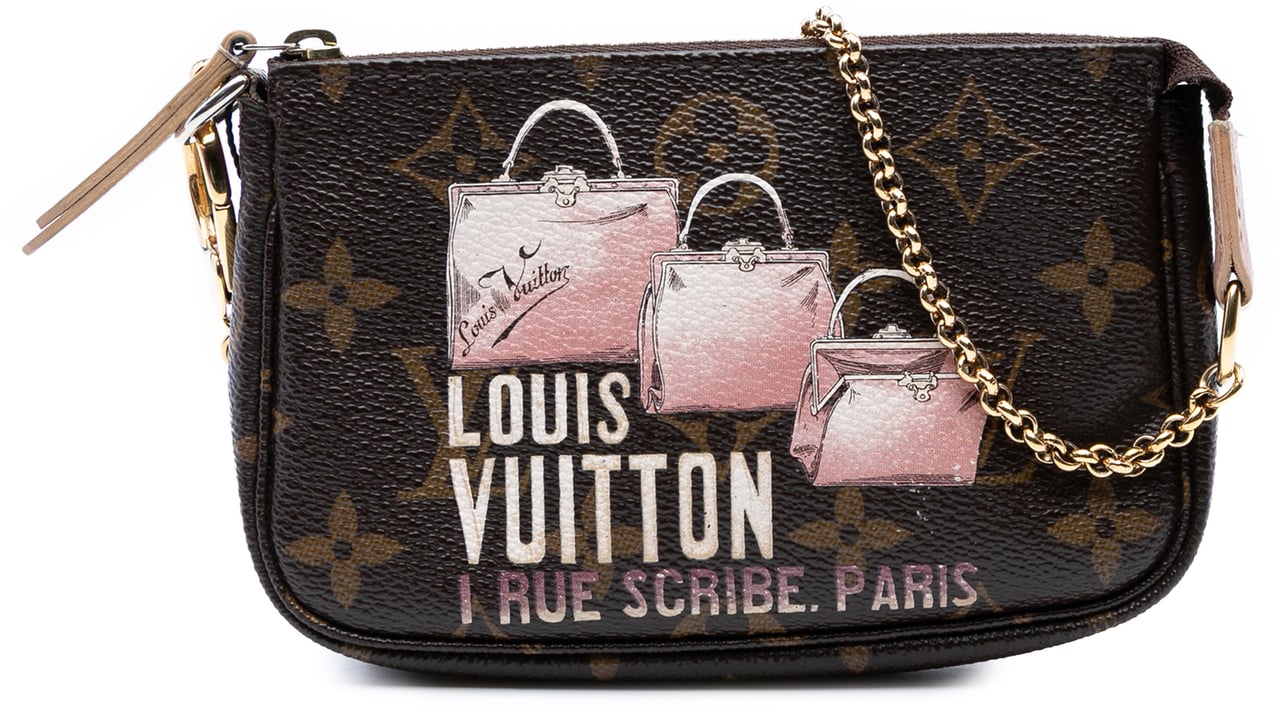 Louis Vuitton Monogram Affiche Mini Pochette Accessoires Bruin