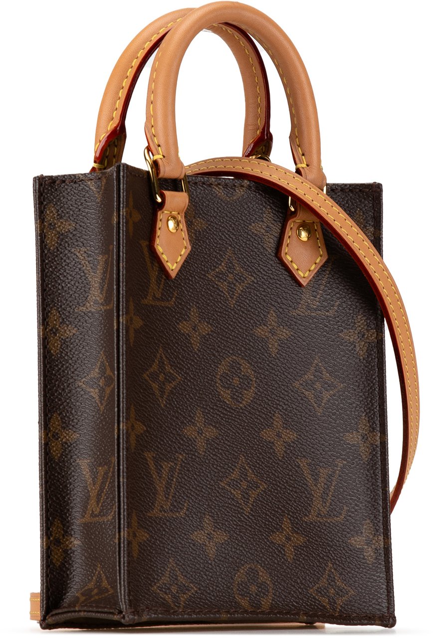 Louis Vuitton Monogram Petit Sac Plat Bruin